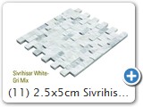 (11) 2.5x5cm Sivrihisar White-Gri Mix