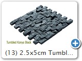 (13) 2.5x5cm Tumbled Konya Black