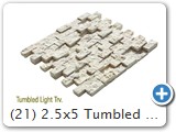 (21) 2.5x5 Tumbled Light Travertine